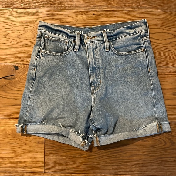 Jcrew high waist mid length Jean shorts size 28 - Picture 1 of 6